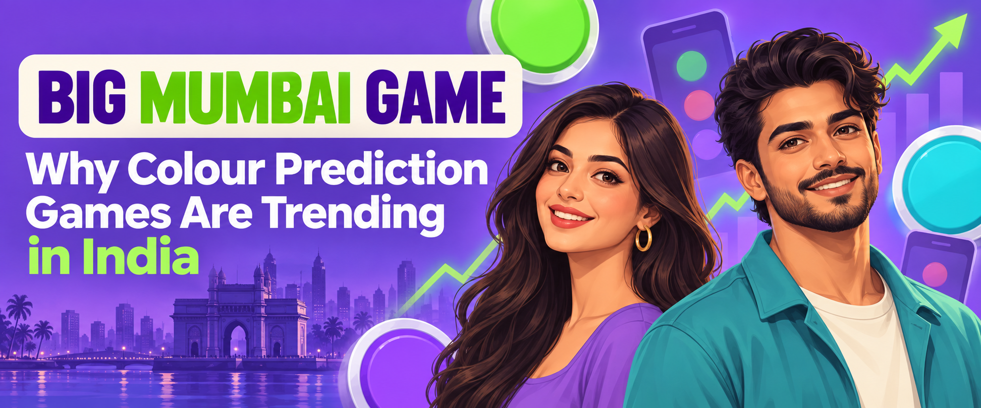 Big Mumbai Game illustration showing why colour prediction games are trending in India